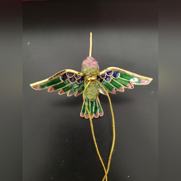 Vintage Dillard's Collectible Cloisonne Ornament Bird Set - Picture 7 of 13